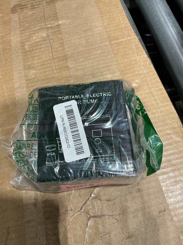 Photo 1 of *MISSING PARTS - See Clerk Notes*
Portable Air Pump for Inflatables: 4000mAh Type-C Rechargeable Battery Ultra-Light Quick Inflate Deflate Electric Air Pumps with Camping Lantern for Pool Floats Air Bed Vacuum Storage Bags (Black)