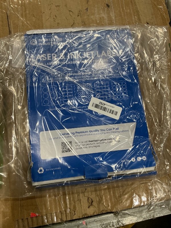 Photo 1 of 1 3/4" X 2/3" Matte White Printable Labels for Inkjet and Laser Printers - 100 Sheets, 6000 Custom Stickers for Return Address Labels, Price Tags, File Folders - Spartan Industrial Template R003