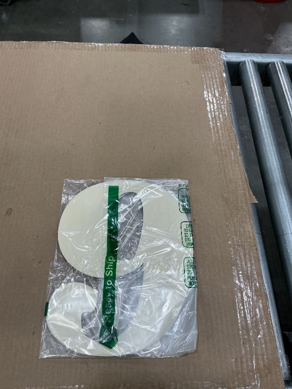 Photo 1 of 12 Inch Large Unfinished Wood Number, Paintable Unfinished Blank Wooden Numbers Board Unfinished Wood Slices for Birthday Wedding Graduate Party Wall Hang Decor - 9