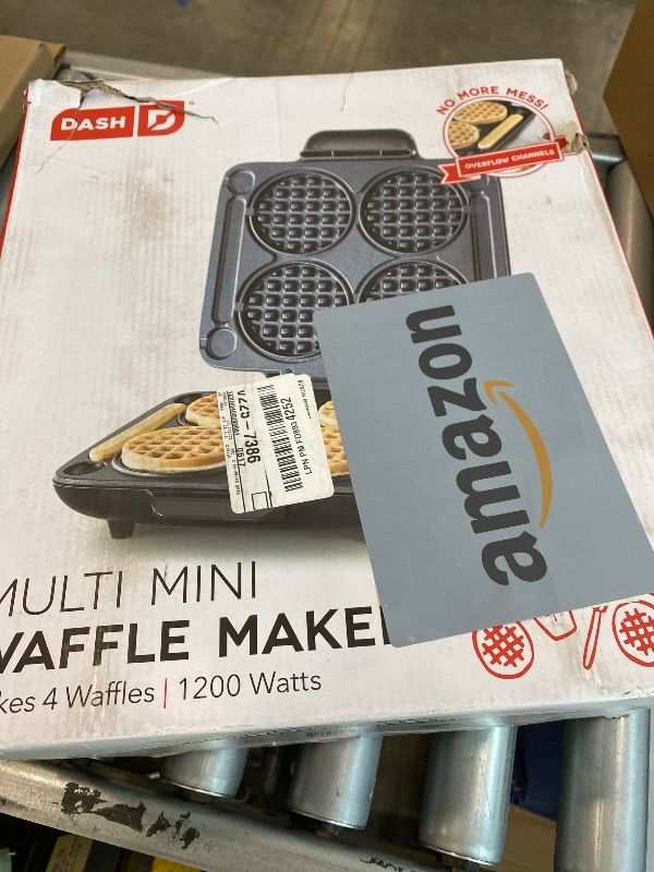 Photo 1 of *UNTESTED*
Dash Multi Mini Waffle Maker- Quad Waffle Maker for Family Breakfasts - Dual Nonstick Heating Plates & Easy-Release Surface - Compact & Fast-Heating - Graphite