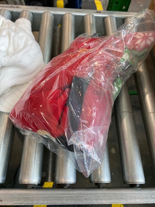 Photo 1 of ***NONFUNCTIONAL LIGHTS*** AOTHSO Boys Girls LED Light Up Ugly Christmas Sweater Knit Pullover Sweatshirt with Xmas Tree Santa Reindeer Alpaca for Kids Red