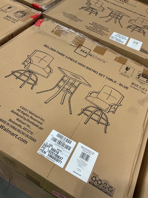 Photo 1 of Mainstays Belden Park 3-Piece High Bistro Set 