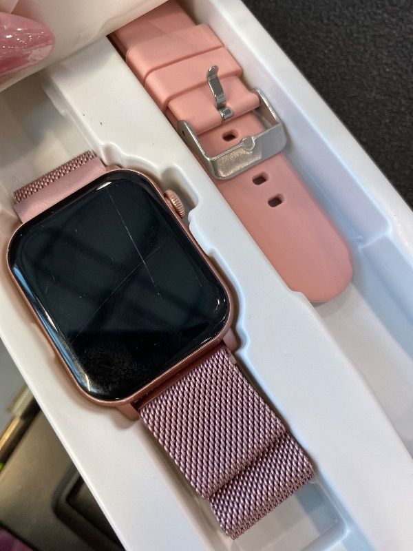 Photo 1 of *MINOR DAMAGE - USED*
Trendia Smart Watches for Women, 1.83" HD Fitness Tracker (Answer/Make Calls), 120+ Sport Modes with Heart Rate/Sleep Monitor, IP68 Waterproof, Fitness Watch for iOS Android, Champagne Gold