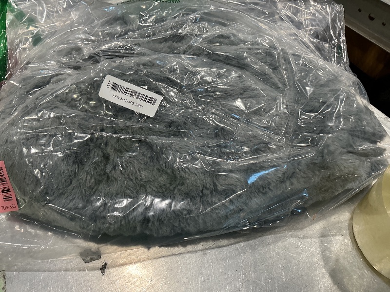 Photo 1 of *See Clerk Notes*
Storage Bean Bag Chair Cover(No Filler) for Organizing Plush Toys Or Textile?Pv Fleece Washable Large Bean Bag Chairs Cover for Adults for Living Room Bedroom Furniture (Light Grey, 4FT)