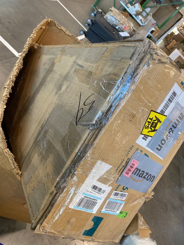 Photo 1 of *UNTESTED*
YITAHOME Farmhouse TV Stand with Cord Management for 75/80 Inch TV, Entertainment Center with Adjustable Shelf & Open Storage, 70" TV Console Table for Living Room (Brown)