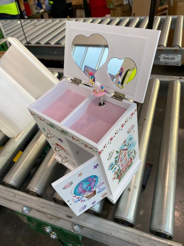 Photo 1 of **MINOR DAMAGE**
Pretty Me Unicorn Musical Jewelry Box for Kids - Gifts for Girls, Ages 3-8, Best Princess Room Toys Gift for Age 3, 4, 5, 6, 7, 8 Year Old Little Girl - Birthday Present Toy Ideas Music