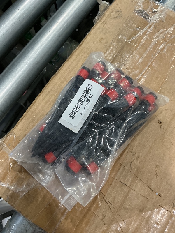 Photo 1 of ***ONLY 22*** Pawfly 60 Pcs Drip Irrigation Emitters, Garden Drippers for Plants Watering System, Sprinkler Heads with Adjustable 360 Degree Water Flow, Drip Emitters for 1/4" Drip Irrigation Tubing