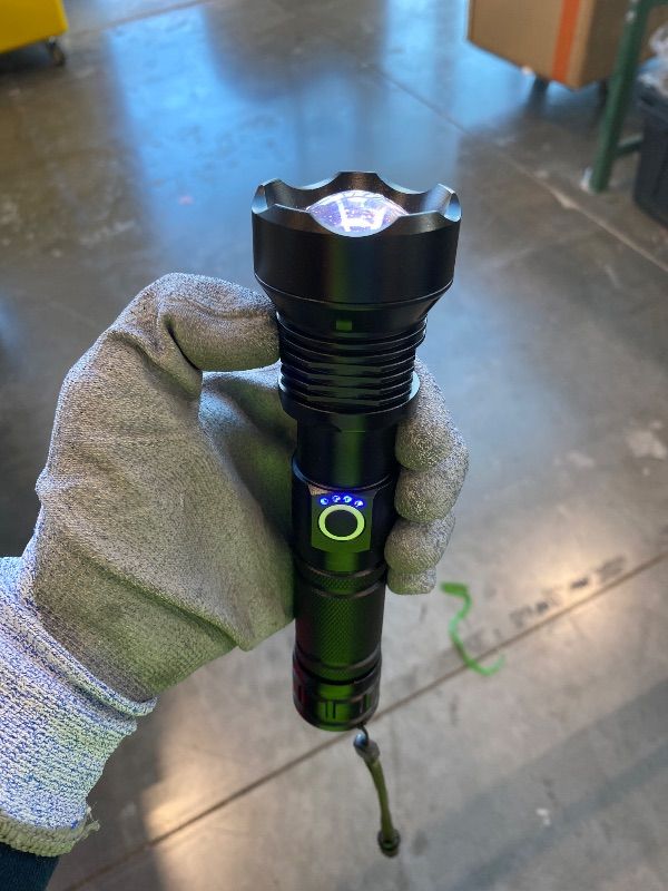 Photo 1 of *USED*
KINGCAESAR Flashlights High Lumens Rechargeable, 2 Pack 90,000 Lumens Super Bright Flashlight, 5 Modes LED Flashlight, IPX7 Waterproof Powerful Flash Light for Home, Outdoor Activities