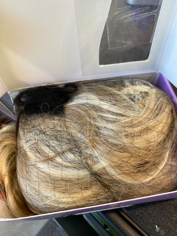 Photo 1 of *MINOR DAMAGE - USED*
KooKaStyle Invisible Wire Hair Extensions with Transparent Wire Adjustable Size 4 Secure Clips Long Wavy Secret Hairpiece (24 Inch,Dark Ash Blonde mix Light Blonde Highlights)