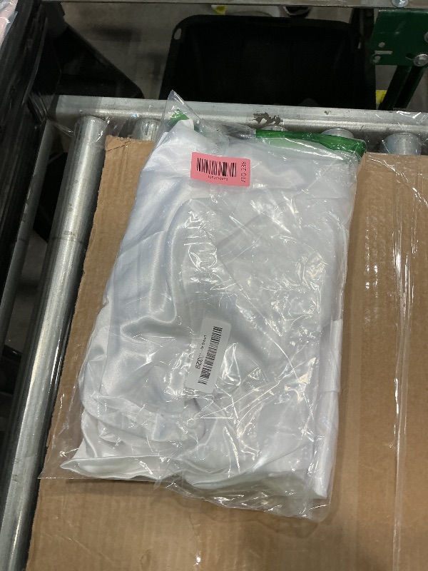 Photo 1 of 10 x 7 Feet White Backdrop Curtain for Partie, Background Curtains for Photoshoot, Birthday, Wedding, Halloween, Thanksgiving, Christmas, New Year Party Decorations 5Ft x 7Ft, 2 Panels