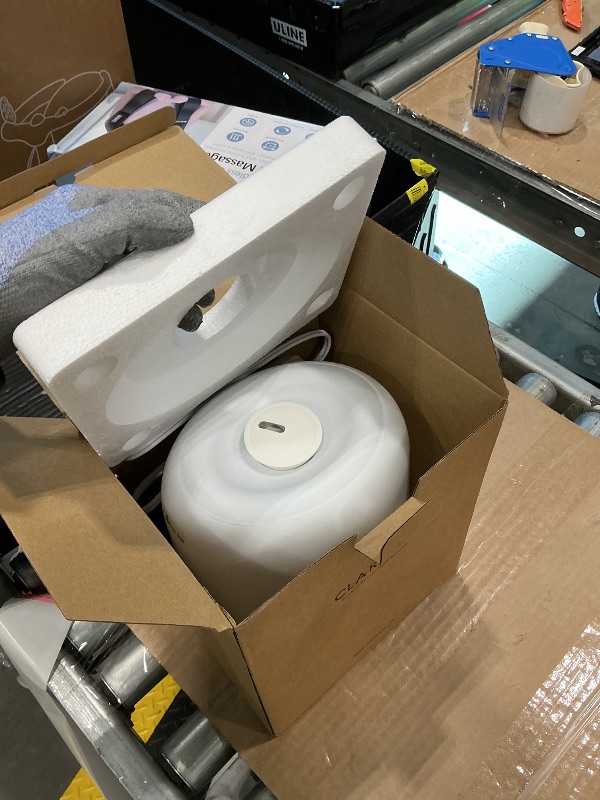 Photo 1 of *MINOR DAMAGE - USED*
Clarston 2L Cool Mist Humidifier for Bedroom with 360° Adjustable Nozzle, High and Low Mist Levels, Ultra-Low Noise, Light-Off, No BPA, Auto Shut Off, Ideal Baby Humidifier with Easy Top Filling