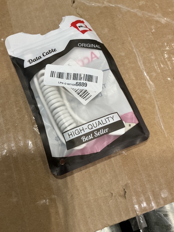 Photo 1 of *MINOR DAMAGE - USED*
Coiled USB C Fast Charging Cable,[Apple MFi Certified] Retractable 3ft 60W USB A to USB C TPE Cord Screen Data Sync Compatible for iPhone 16 Pro/Pro Max/Plus/iPhone 15 Google Pixel 9 Pro XL