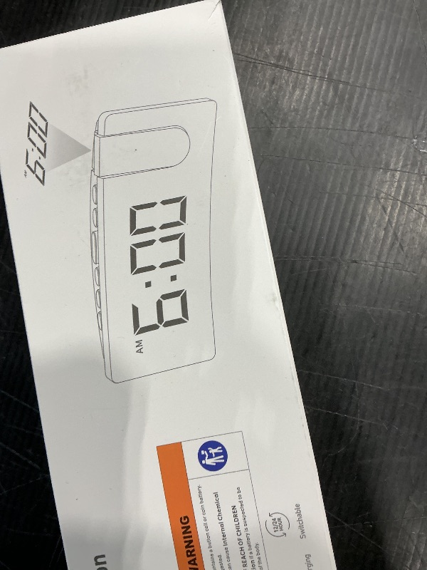 Photo 1 of ** missing cableGOLOZA Projection Alarm Clock, Digital Clock with 180° Rotatable Projector, 3-Level Brightness Dimmer, Clear LED Display, USB Charger, Progressive Volume, 9mins Snooze,12/24H, for Bedroom