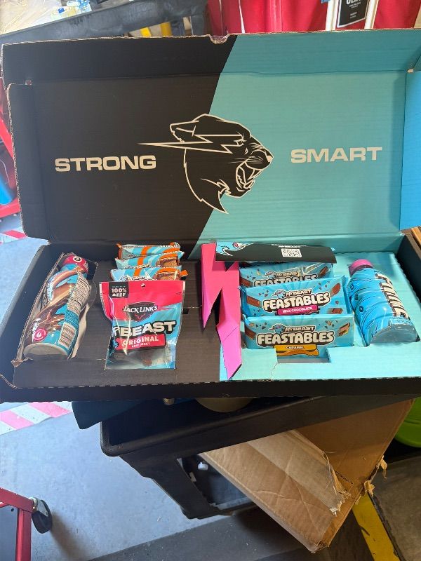 Photo 1 of **EVERYTHING IS UNOPENED**
jack Link’s x MrBeast Beef Jerky Variety Box, As Seen on Beast Games, Made with 100% Real Beef, Jerky Bags, Beef Sticks, Pantry-Ready Snacks, 9 Count Variety Pack
