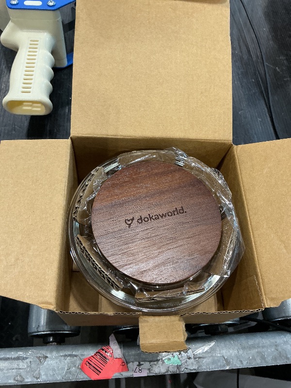 Photo 1 of **PARTIAL SET/check clerk comments**
Dokaworld Stackable Space-Saving Set of 5 Nesting Glass Bowls with Acacia Lids for Foodprep, Storage, Mixing & Cooking - Microwave & Oven-ready BPA Free Durable Heat Resistant Inert Borosilicate Glass