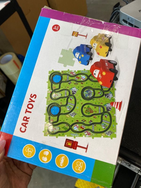 Photo 1 of *MISSING PARTS*
JUKUDAHU 64 Pieces Puzzle Race Track Car Set Toys for 3 4 5 6 Year Old Boys - Puzzle Tracks Car Toys for Kids Ages 3-5 with 3 Sliding Toy Cars, City-Themed, Birthday Gifts for Toddlers 1-3 2-4 4-6