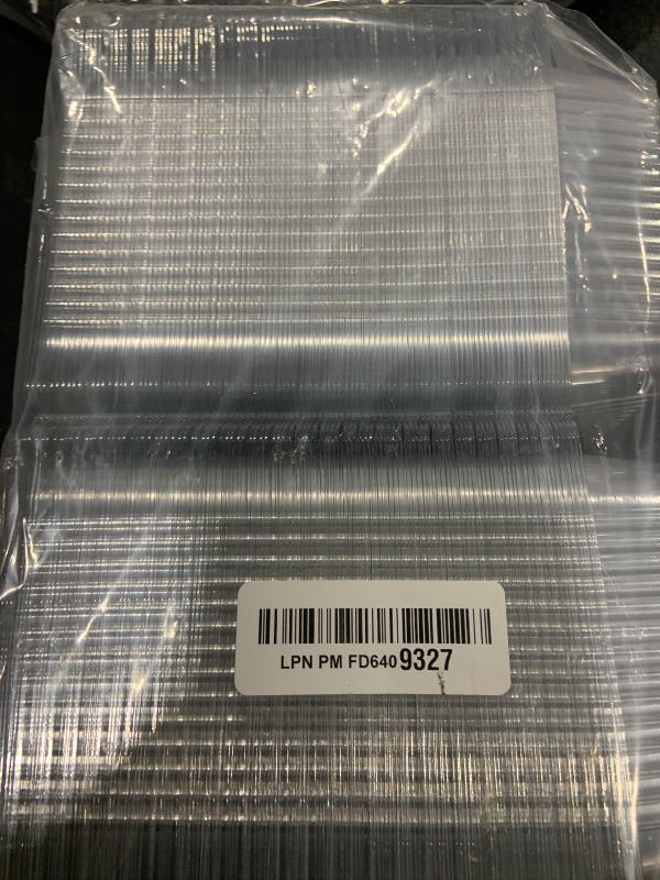 Photo 1 of 100 Pcs Clear Hinged Plastic Containers with Lids,Individual Cake Slice Containers,Square Plastic Food Container,Disposable Clamshell Take Out Containers for Cakes,Cookies,Pasta,Sandwiches,Salad