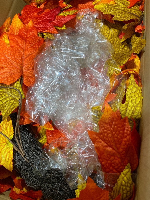 Photo 1 of 26 Inch Lighted Large Fall Wreaths for Front Door, Autumn Reef with Lights Timer Featuring 90 Orange Silk Maple Leaf Fall Door Wreath for Thanksgiving Harvest Decor, Outdoor Indoor Porch Decorations