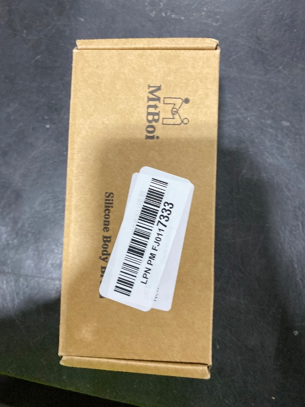 Photo 1 of 2 PC Silicone Body Scrubber, 2 in 1 Exfoliating Shower Bath Scrubber, Soft Silicone Loofah for Sensitive Skin, Shower Hair Scalp Massager, Easy to Clean, Lather Well (Grey&Black)