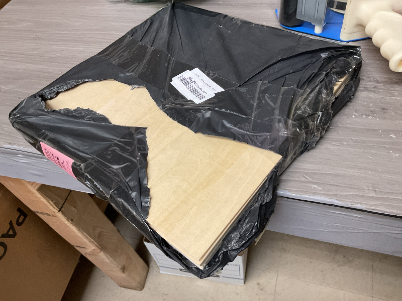 Photo 1 of 12 Pack Basswood Sheets 1/8 x 12 x 12 Inch Plywood Board, Thin Natural Unfinished Wood for Crafts, Hobby, Model Making, Wood Burning and Laser Projects