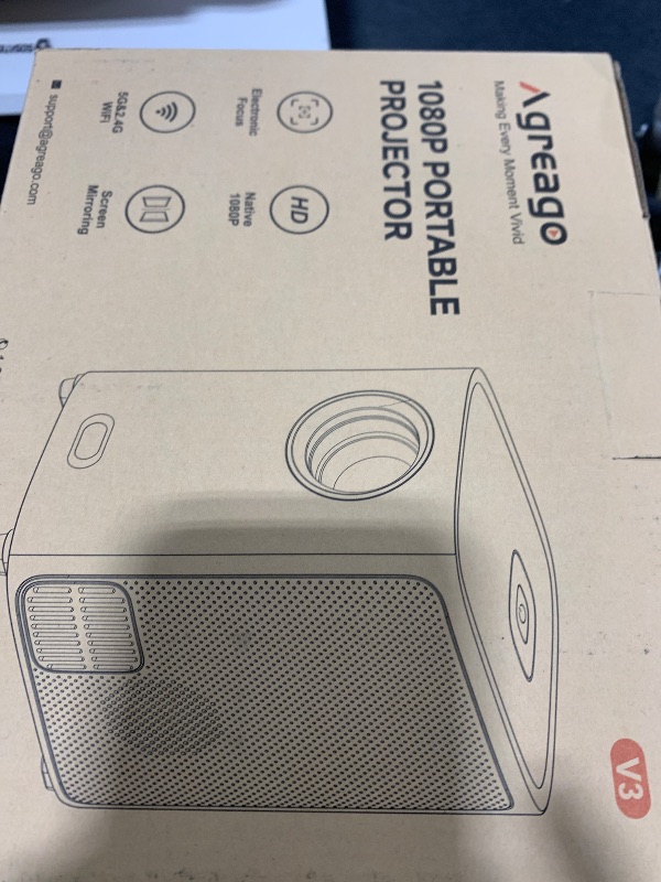 Photo 1 of [Electric Focus] Projector with WiFi and Bluetooth, Native 1080P 15,000 Lumens 4K Supported, Agreago Outdoor Movie Projector for Home Theater UP to 300", for iOS/Android/TV Stick/HDMI/USB