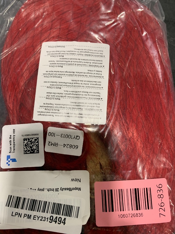Photo 1 of 100cm / 40inch Universal Anime Costume Wig with 2 Hair Caps for Cosplay, Halloween & Themed Parties (Red)