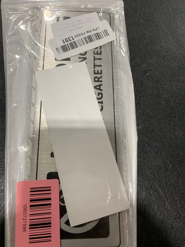 Photo 1 of (4 Pack) No Smoking Signs for Home and Business, Self-adhesive No Vaping Sign, Rust Free Aluminum Warning Signage for Indoor Outdoor Use (9 x 3 inches, Brushed Aluminum)