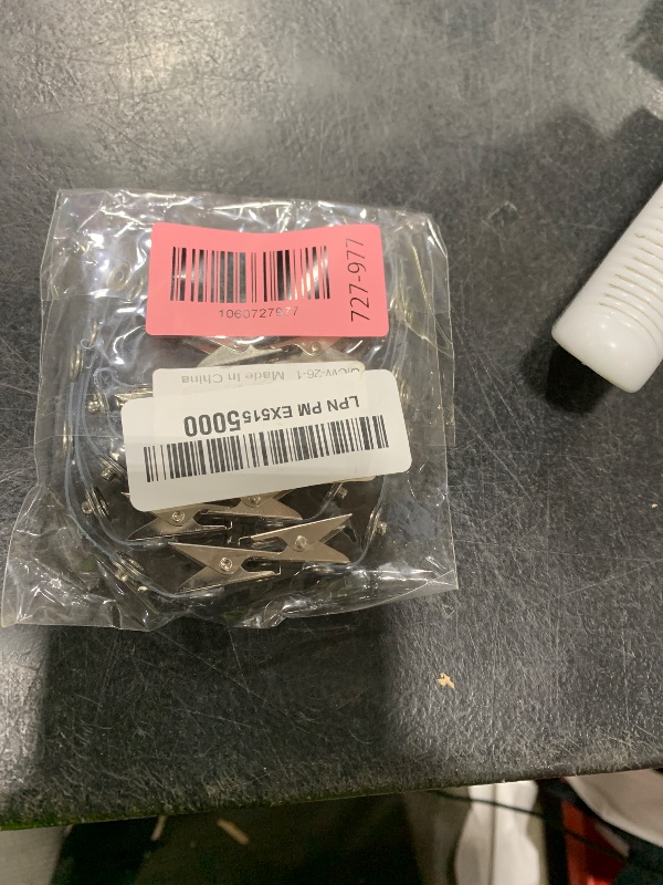 Photo 1 of 10 Pcs Metal Badge Clips with Clear PVC Straps, Name Tag Clips for ID Cards, Badge Holders, Work Badges (10)