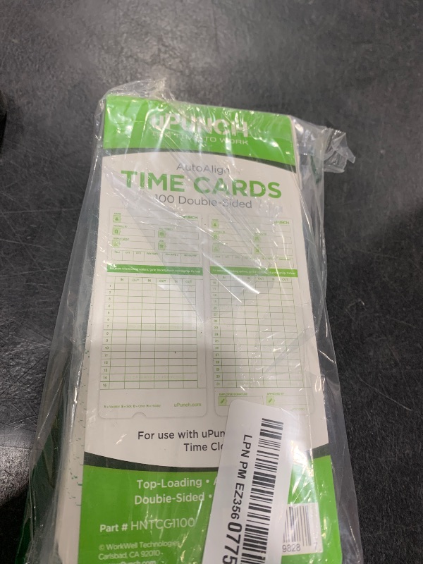 Photo 1 of 100 uPunch Time Cards for HN3000