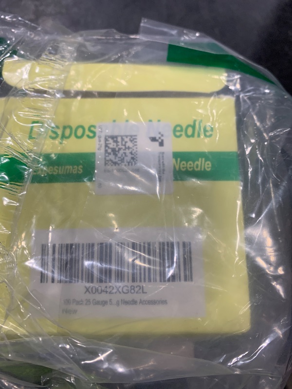 Photo 1 of 100 Pack 25 Gauge 5/8 Inch Sterile Disposable Lab Supplies, Scientific and Industrial Dispensing Needle Accessories