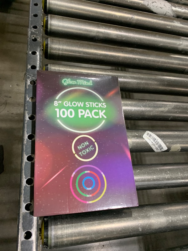 Photo 1 of 100 Ultra Bright Glow Sticks Bulk Party Pack - Halloween Glow in the Dark Party Supplies Pack - 8" Glowsticks Party Favors with Bracelets and Necklaces