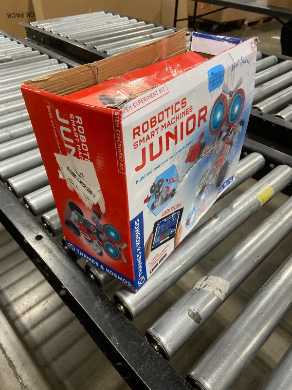 Photo 1 of Thames & Kosmos Robotics Smart Machines Junior STEM Kit, Build & Code Your Robot’s Movements, Speed, Lights & Sounds, for Ages 8+, Use Screen-Free w/Built-in Buttons or via Block-Based Coding App