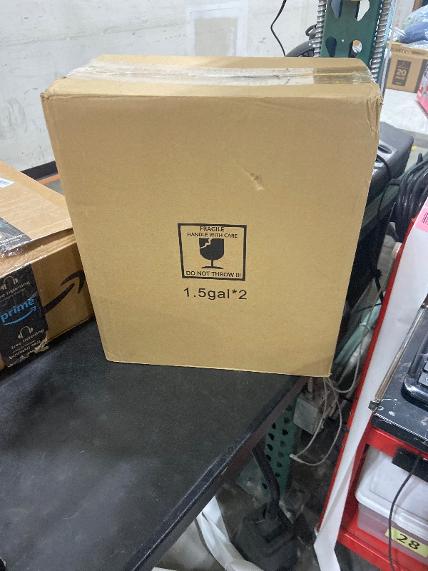 Photo 1 of 2 PCS 1.5 Gallon Drink dispenser, Glass Beverage Dispenser With Wood Stand, Large Water Drink Dispensers for Parties With Stainless Steel Spigot, Ideal for Lemonade,Juice, Tea, and Party Drinks