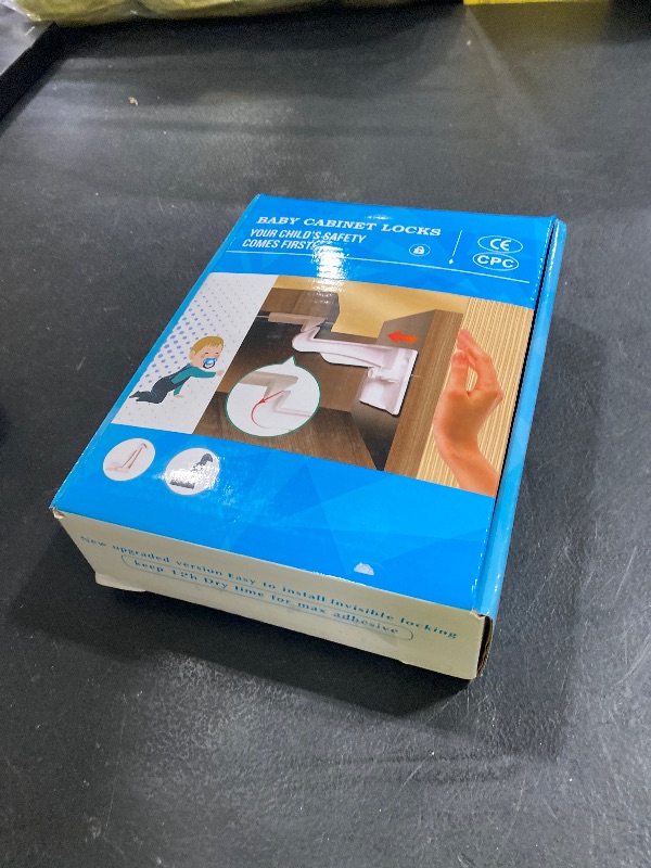 Photo 1 of 10 Pack Child Cabinet Locks, Baby Proofing Safety Locks for Cabinets, Drawers, Appliances, Easy Installation, No Drilling Required, Ideal for Toddlers and Babies (10P Black)