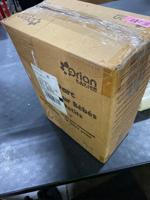 Photo 1 of **INCOMPLETE** Orian Baby Playpen 50x50 Large Playpen for Babies and Toddlers, Oxford Fabric, Indoor & Outdoor Play Pen, 10 Colorful Balls, 4 Pull Up Rings, Carry Bag