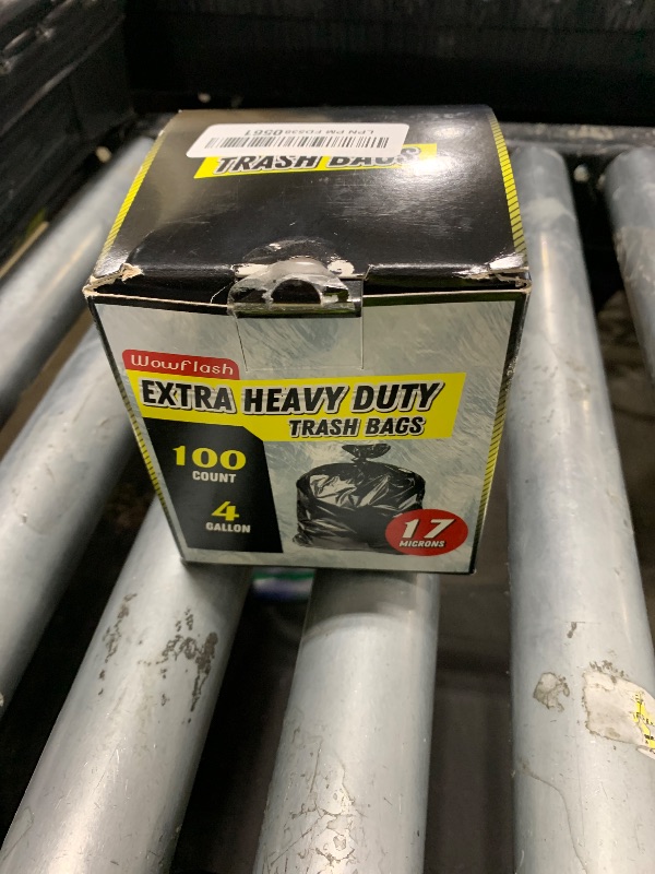 Photo 1 of 100 Count 17 Micron Extra Heavy Duty 4 Gallon Trash Bags, Sturdy & Tear-Resistant Small Trash Bags for Bathroom & Kitchen