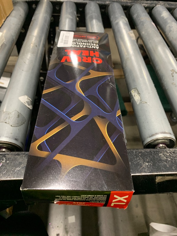 Photo 1 of (New) Work Orthotic Insoles - Anti Fatigue Medium Arch Support Shoe Insert Men Women - Plantar Fasciitis Flat Feet - Relieve Foot Pain - Work Boot Insoles Standing All Day (XL, Blue Lines)