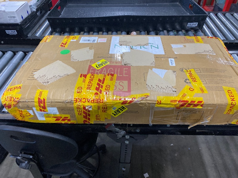 Photo 1 of ------------------------------------(PARTS ONLY)--------------------------------------NIERN Faux Marble Coffee Table, Rectangle Modern Style Sintered Stone Living Room Table with Metal Legs for Home Office Living Room (White, 40" x 20" x 18")