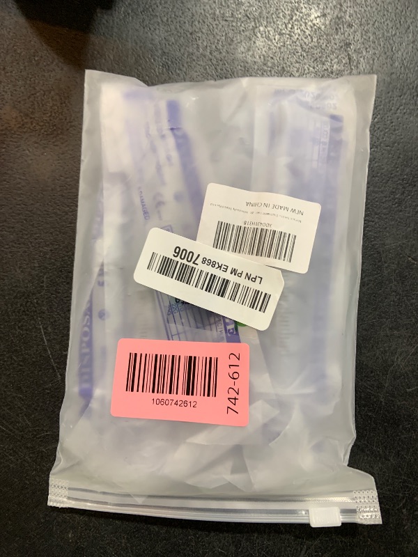 Photo 1 of 10 Pack 5ml/cc Disposable Luer Lock Lab Syringes with 21Ga 1.5 Inch Needle , Individually Sealed Packed