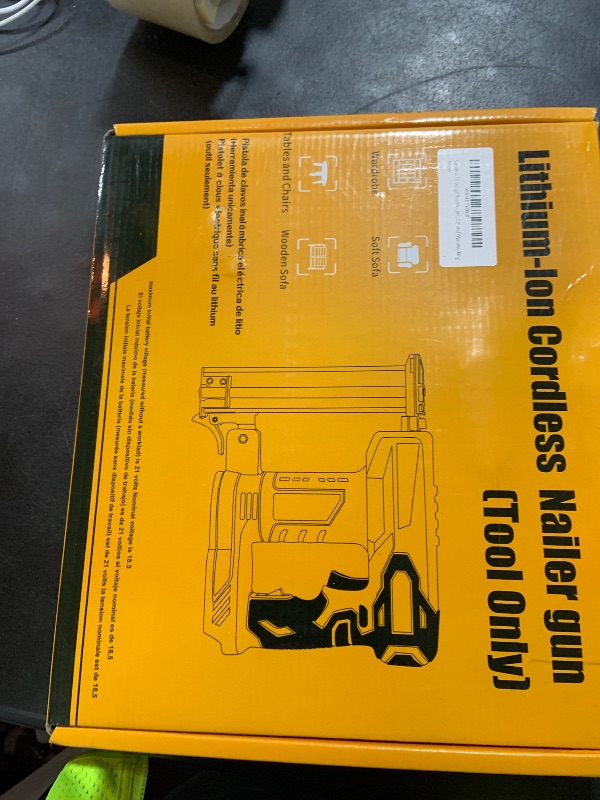 Photo 1 of 18 Gauge Brad Nailer/Narrow Crown Stapler Compatible with Dewalt 20V MAX Battery(NO Battery) 2 in 1 Cordless Nail Gun with 1000 Nails and 1000 Staples for Home Improvement, DIY and Woodworking