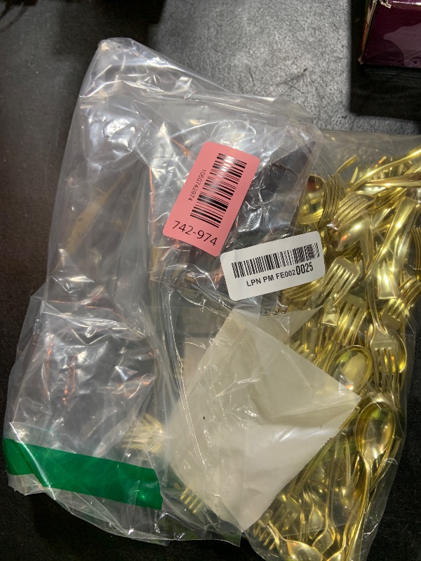 Photo 1 of 100 Combo Pack 50 Gold Mini Forks And 50 Gold Mini Spoons 4 Inch Dessert Forks And Spoons - Heavy duty Mini Cutlery, Tastings, Cocktails, Dessert Cups.