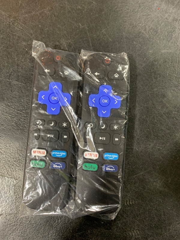 Photo 1 of (2 Pack) Replacement Remote Control for Roku TV - Compatible with TCL/Hisense/Onn/Philips Roku Smart TVs, No Pairing Needed (Not for Roku Stick/Box/Players)