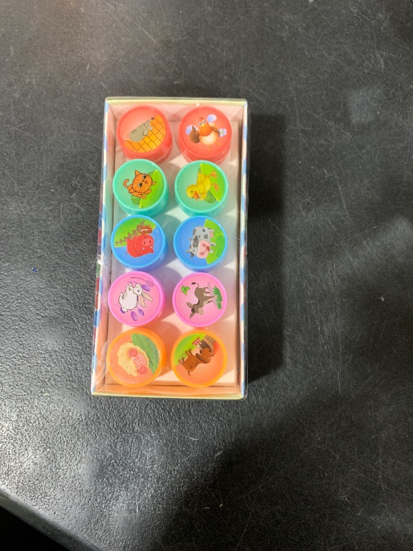 Photo 1 of 10 PCS ANIMAL ROUND STAMPS