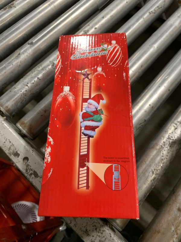 Photo 1 of SZTLKHH Santa Climbing Ladder, Funny Electric Claus Rope Ladder Decoration, On a Doll Toy Christmas Tree Decorations Hanging Ornaments for Party Home Door, Red