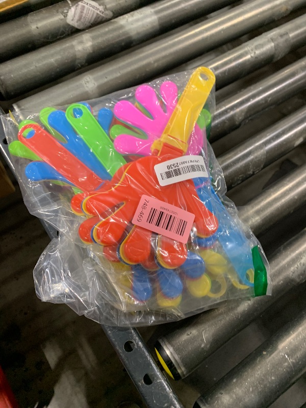Photo 1 of 10 Pcs 11 Inch Hand Clappers Noisemaker Noise Maker Colorful Large Noisemaker Plastic Clapper Noisemaker for Sporting Events Fiesta Birthday Cheers Supplies for Kids 3+