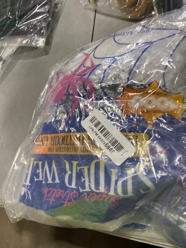 Photo 1 of 1000 sqft Spider Webs Halloween Decorations Bonus with 30 Fake Spiders, Super Stretch Cobwebs for Halloween Indoor and Outdoor Party Supplies