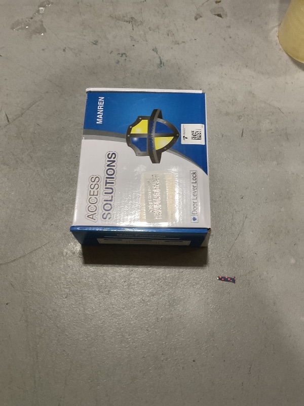 Photo 1 of 1 Pack of MANREN Lever Keyed Entry Door Lever Handle Lock, Universal Door Knob Hardware,Nickel Brushed Color (MR802ET)