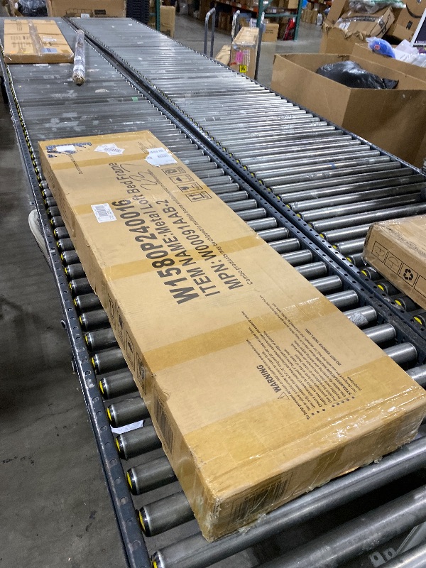 Photo 1 of **INCOMPLETE** Full Size Metal Loft Bed with Desk, Storage Staircase, Wardrobe, LED Light, 7-Colors