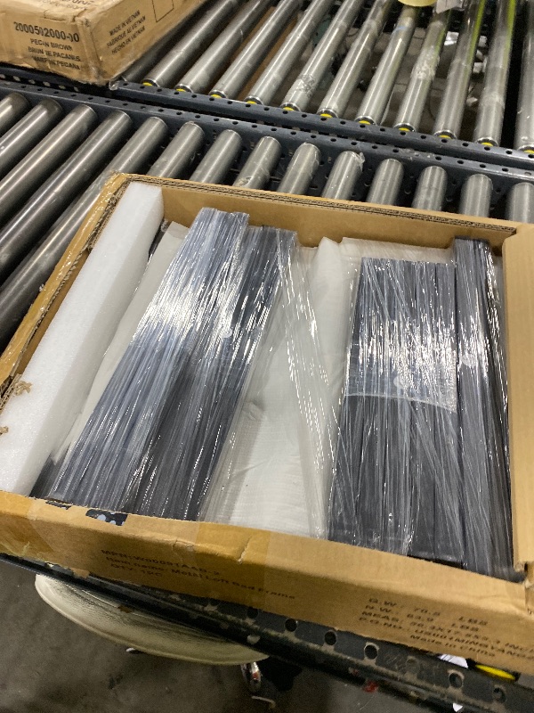 Photo 1 of **INCOMPLETE** Full Size Metal Loft Bed with Desk, Storage Staircase, Wardrobe, LED Light, 7-Colors