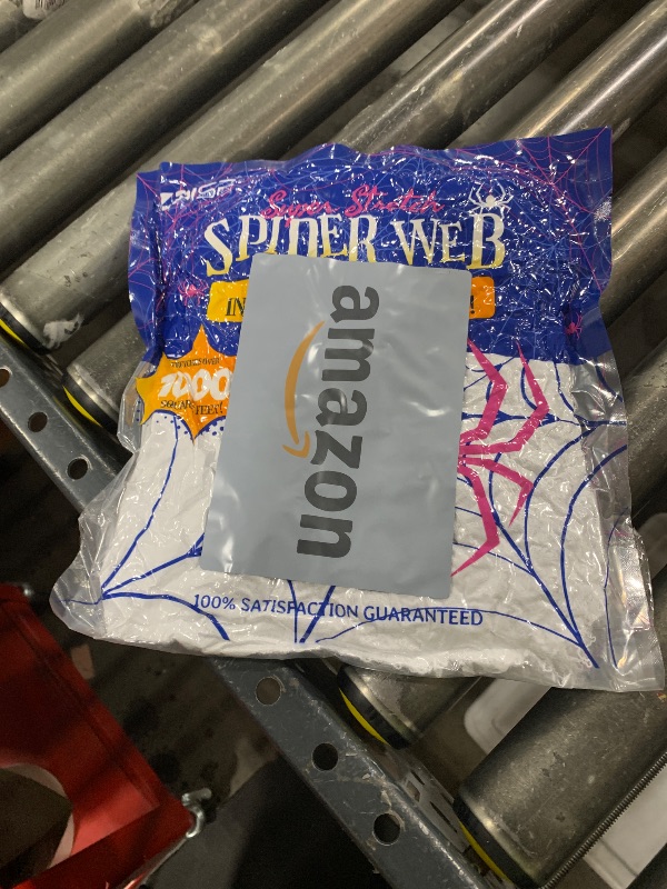 Photo 1 of 1000 sqft Spider Webs Halloween Decorations Bonus with 30 Fake Spiders, Super Stretch Cobwebs for Halloween Indoor and Outdoor Party Supplies